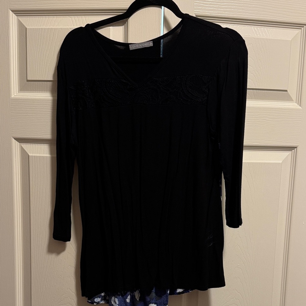 Loveappella Black Women's Blouse